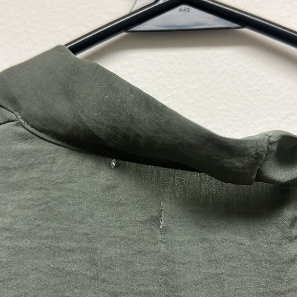 AVEC LES FILLES Anthropologie | Wrap Dress Neck Tie Long Sleeve Olive Gr… - Picture 11 of 12